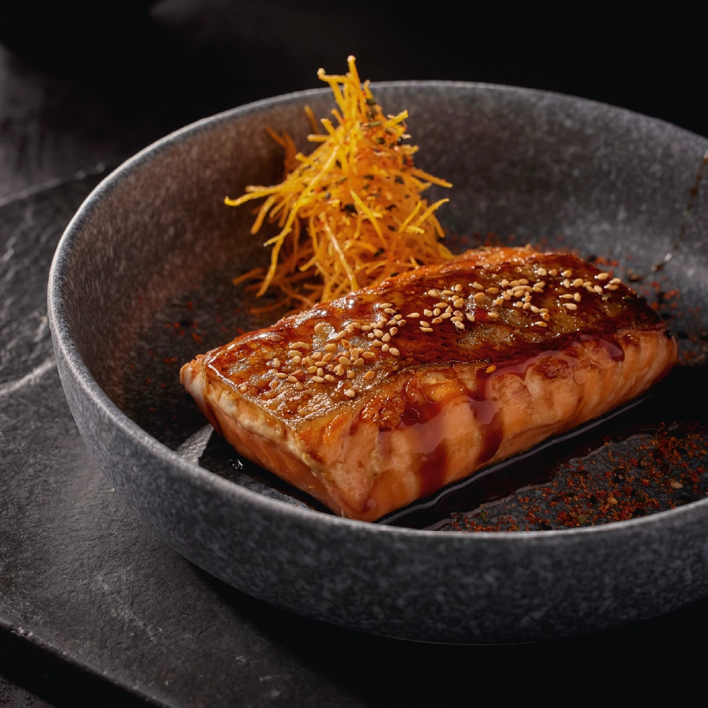 Salmón teriyaki